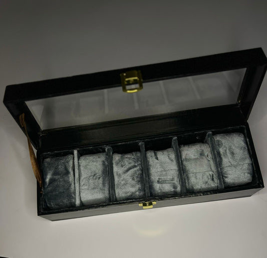 Premium 6-Slot Luxury Watch Box – Elegant Display & Storage Solution