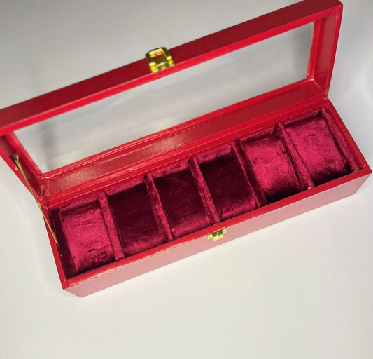 Premium 6-Slot Luxury Watch Box – Elegant Display & Storage Solution