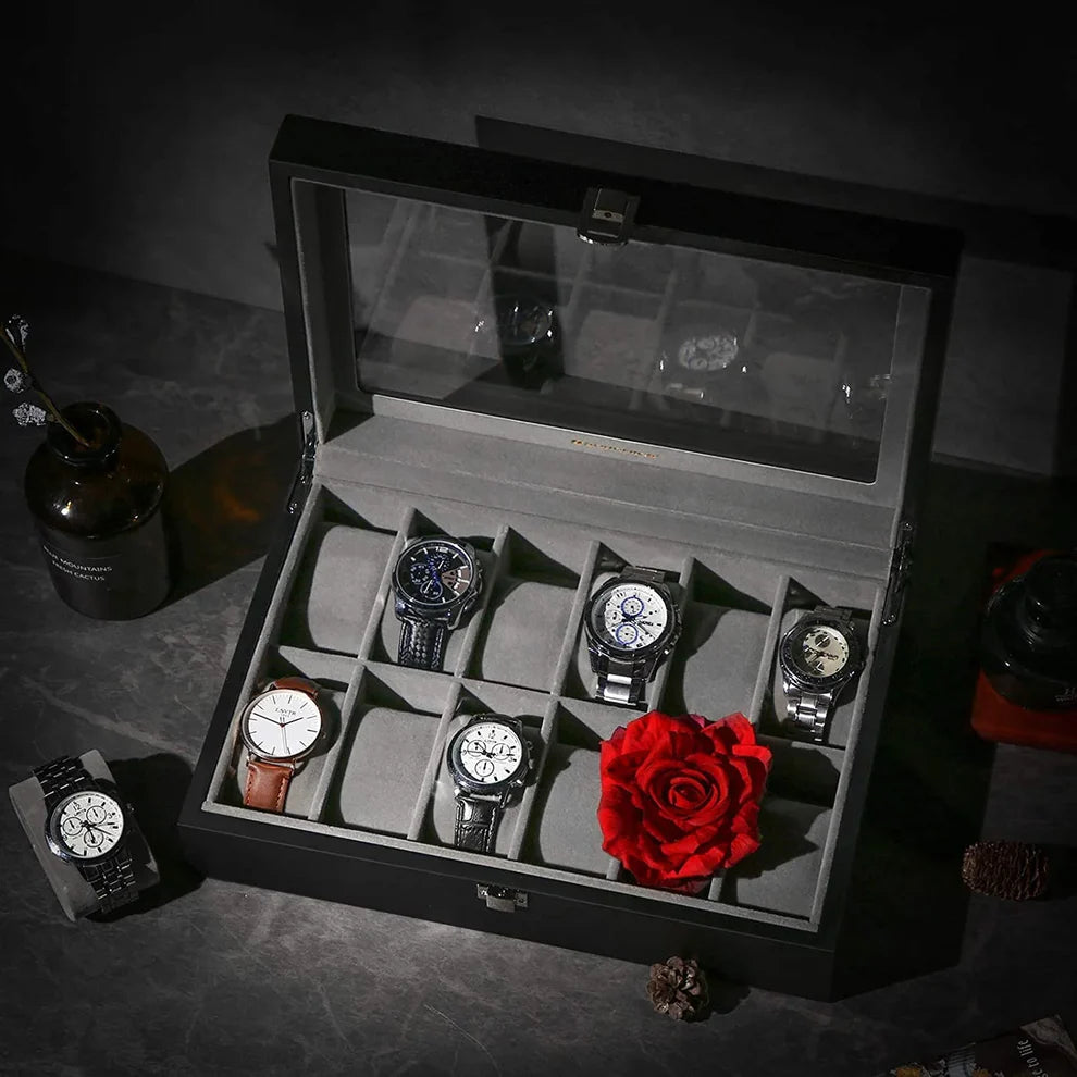 Premium 12-Slot Watch Box – Elegance Meets Organization